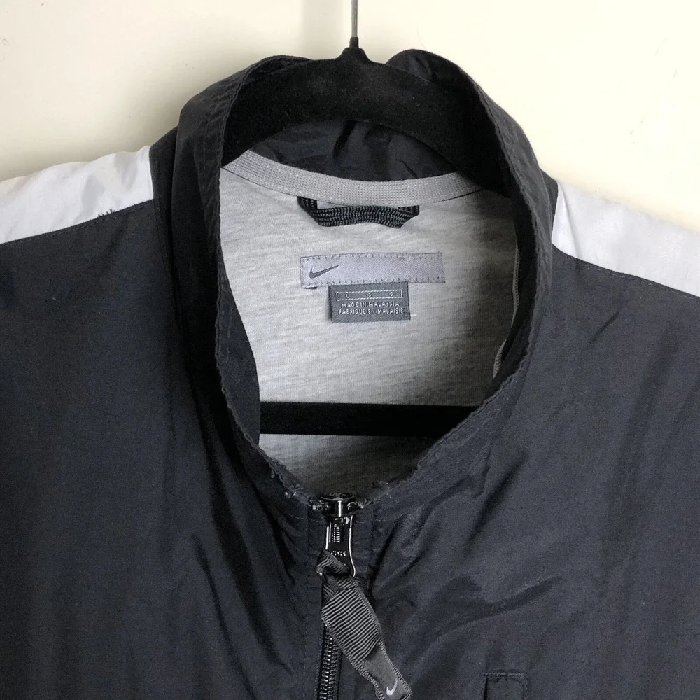 Vintage Nike Full Zip Lined Windbreaker Track Jacket & Pants Black Men's Sz L